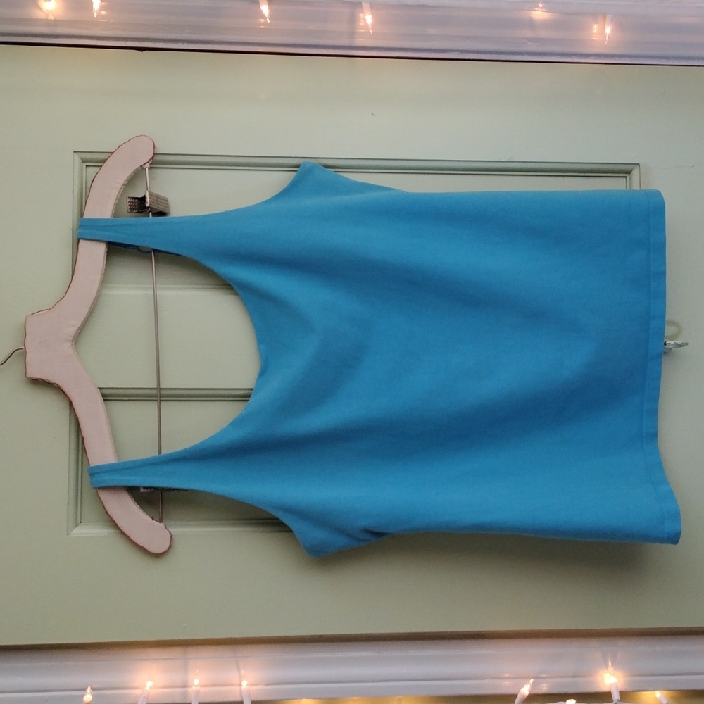 Women's Croft & Barrow support tank aqua Large